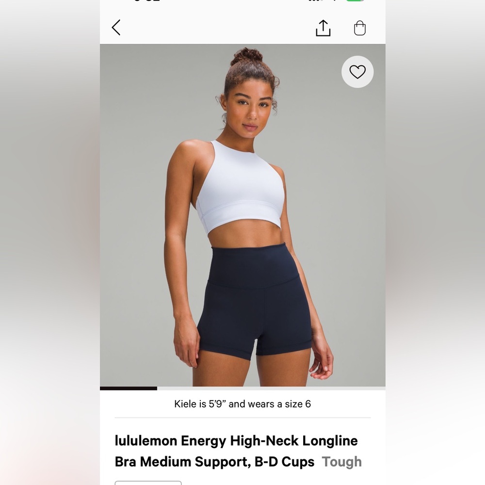 Lululemon Energy High Neck Longline Bra in Camo size 2